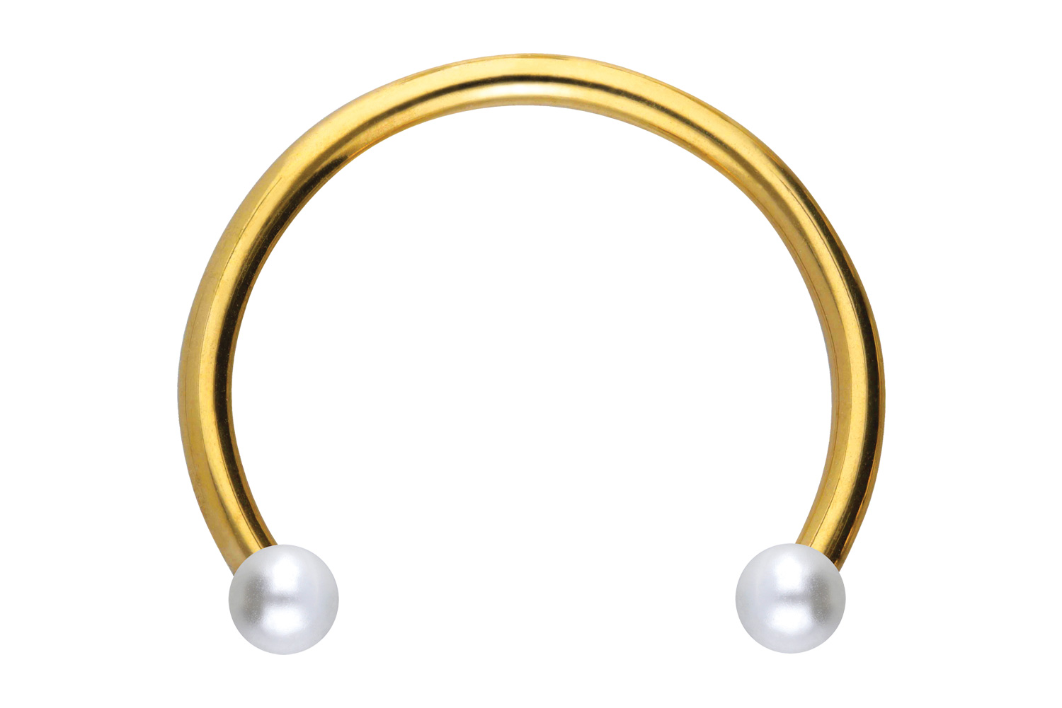 Titan Hufeisenring Piercing SYNTHETISCHE PERLEN